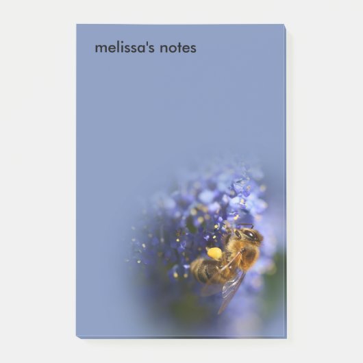 Mooie honingbije op de Californische Lila Post-it® Notes (Voorkant)