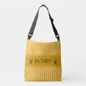 Mooie honingraat & hommels crossbody tas (Voorkant)