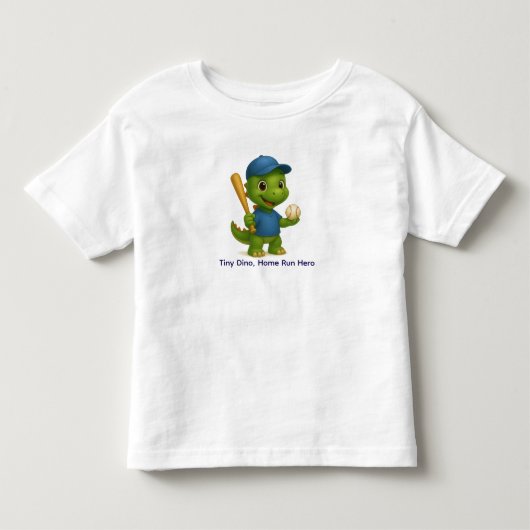 Mooie honkbal dinosaurus shirt voor kinderen (Voorkant)