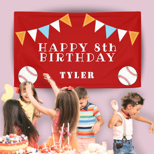 Mooie honkbal vlaggen kinderen verjaardagsfeestje spandoek