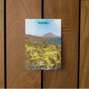 Mooie Honolulu Oahu landschap reizen Briefkaart
