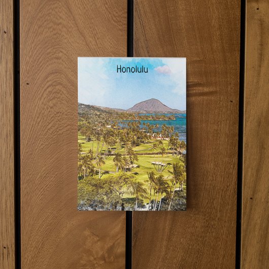 Mooie Honolulu Oahu landschap reizen Briefkaart