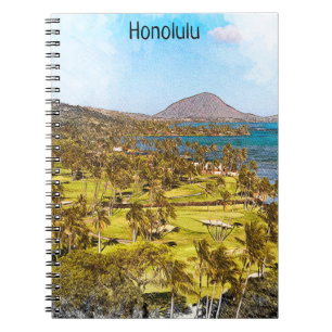 Mooie Honolulu Oahu landschap reizen Notitieboek