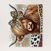 Mooie Hooglanders Koe Legpuzzel (Verticaal)