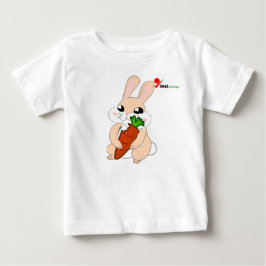 Mooie Hoppende Konijn Baby T-Shirt Pasen