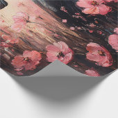 Mooie Horse Blush Pink Wildflowers Decoupage Cadeaupapier (Hoek)