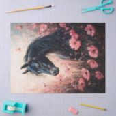 Mooie Horse Blush Pink Wildflowers Decoupage Tissuepapier (Craft)