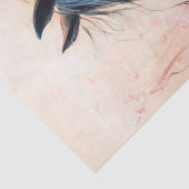 Mooie Horse Blush Pink Wildflowers Decoupage Tissuepapier (Detail)