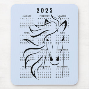 Mooie Horse Design 2025 Kalender Muismat