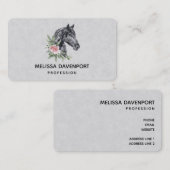 Mooie Horse Head Portrait Waterverf Business Visitekaartje (Voorkant / Achterkant)