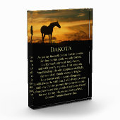 Mooie Horse Memorial - Aangepaste naam Spiritueel Fotoblokken (Links)