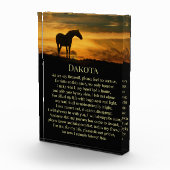 Mooie Horse Memorial - Aangepaste naam Spiritueel Fotoblokken (Rechts)