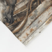 Mooie Horse Red Barn Rope Wood Lijst Fleece Deken (Hoek)