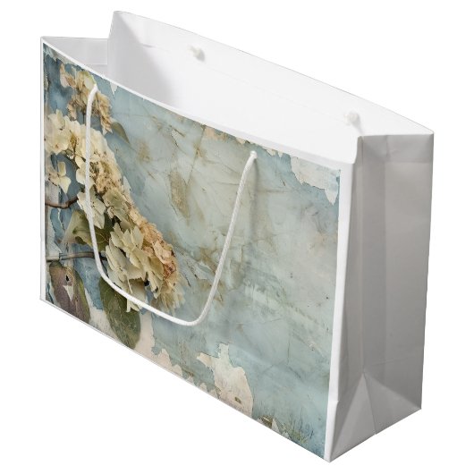 Mooie Hortensia Gift Bag - Custom artistiek Groot Cadeauzakje (Voorkant Gekanteld)