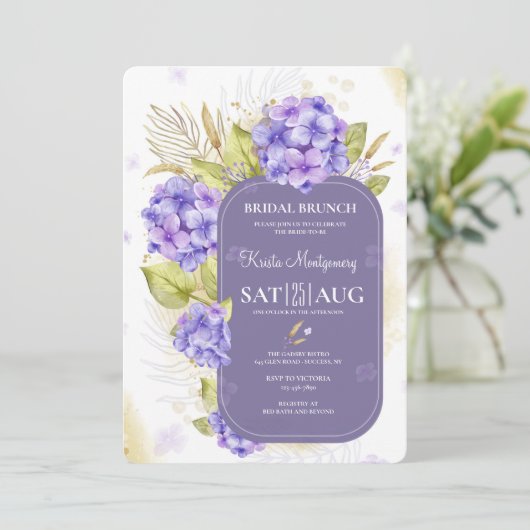 Mooie Hortensia Kaart (Staand voorkant)