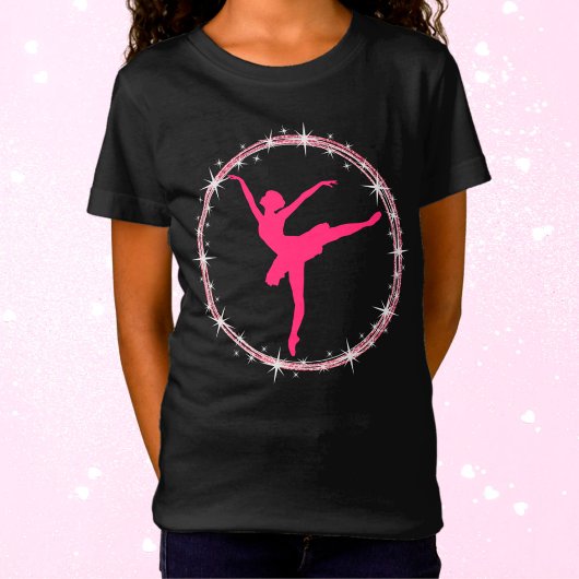 Mooie hotroze Ballerina Twinkle T-shirt