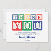 Mooie Houten ABC Blokken in Primaire Kleuren Bedankkaart (Voorkant)