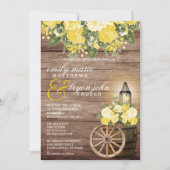 Mooie houten eekhoorn en gele bloemen kaart (Voorkant)