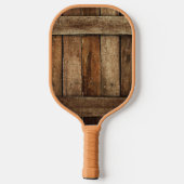Mooie houten hek hout pickleball paddle (Achterkant)