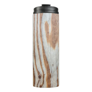 Mooie houten textuur of achtergrondabstract, gr thermosbeker