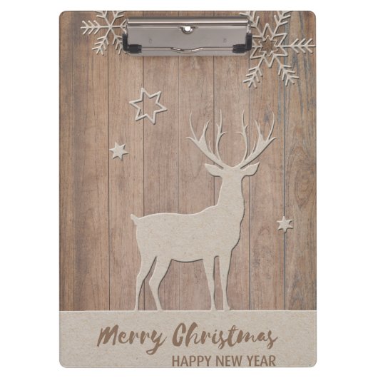 Mooie houtextuur met Deer Klembord (Voorkant)