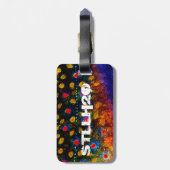 "Mooie huid, broekforel" Bagagelabel (Achterkant verticaal)