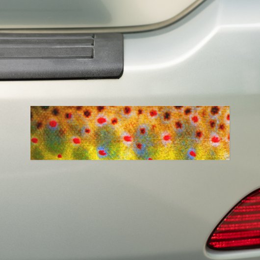 "Mooie huid, bruine forel" Bumpersticker (Op auto)
