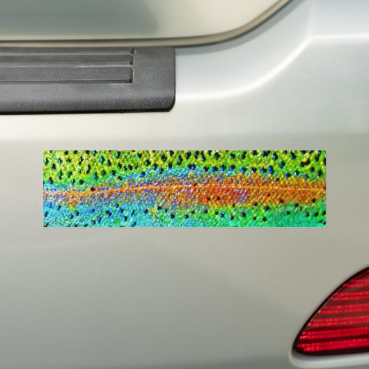 "Mooie huid, regenboogblauw" Bumpersticker (Op auto)