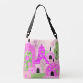 Mooie Huis & Bloem Tote Tas (Achterkant)