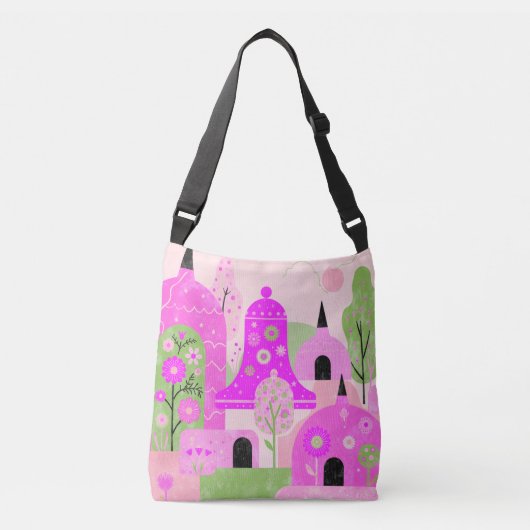 Mooie Huis & Bloem Tote Tas (Voorkant)