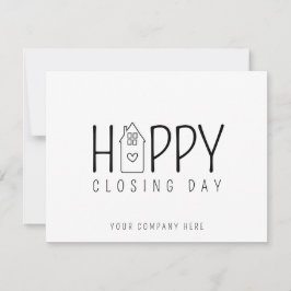 Mooie huis gelukkige sluitingsdag kaart