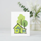 Mooie Huis Tekening Klant Waardering Notitiekaarte Kaart (Staand voorkant)