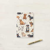 Mooie huisdier handgeschreven notities post-it® notes (Op bureau)