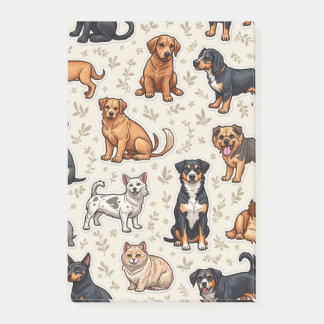 Mooie huisdier handgeschreven notities post-it® notes