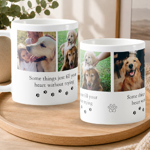 Mooie huisdierhond citaat aangepaste foto collage koffiemok
