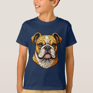 Mooie huisdierliefhebber Engelse Bulldog Illustrat T-shirt