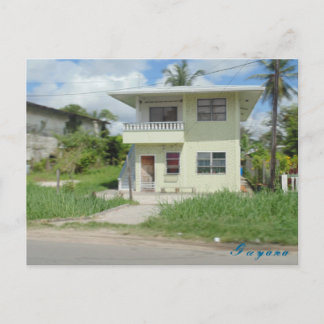 Mooie huisreis Guyana-briefkaart Briefkaart