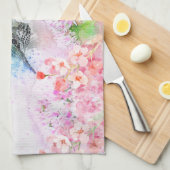 Mooie Hummingbird Bloemen Keuken Handdoek (Quarter Fold)