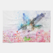 Mooie Hummingbird Bloemen Keuken Handdoek (Horizontaal)