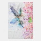 Mooie Hummingbird Bloemen Keuken Handdoek (Verticaal)