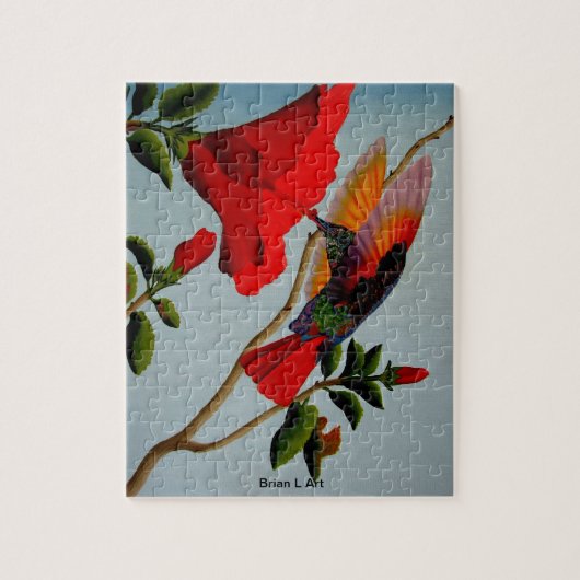 Mooie Hummingbird Legpuzzel (Verticaal)