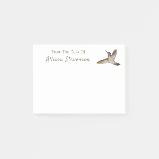 Mooie Hummingbird Monogrammed Post-it® Notes (Voorkant)