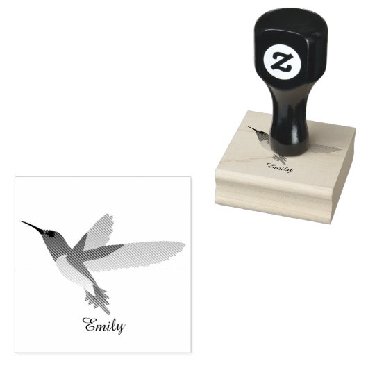 Mooie Hummingbird Rubberstempel (Gestempeld)