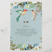 Mooie HUMMINGBIRDS-koppel (Achterkant)