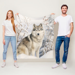 Mooie Husky Fleece Deken