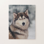 Mooie Husky in de buitenlucht Legpuzzel (Verticaal)