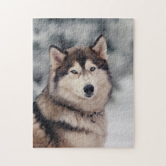 Mooie Husky in de buitenlucht Legpuzzel (Verticaal)