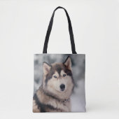 Mooie Husky in de buitenlucht Tote Bag (Voorkant)