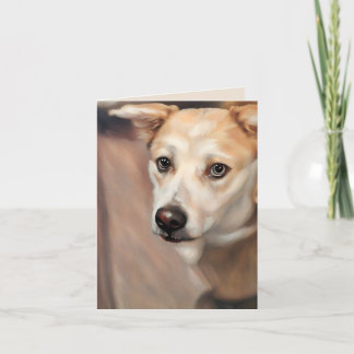 Mooie Husky meisje gevouwen Wenskaart Kaart