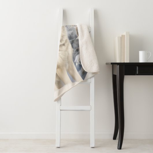 Mooie Husky Sherpa Deken (In situ)